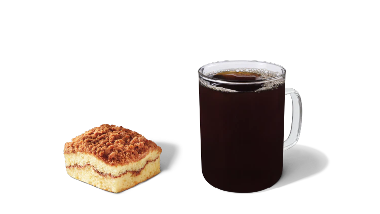 coffee cake and coffee